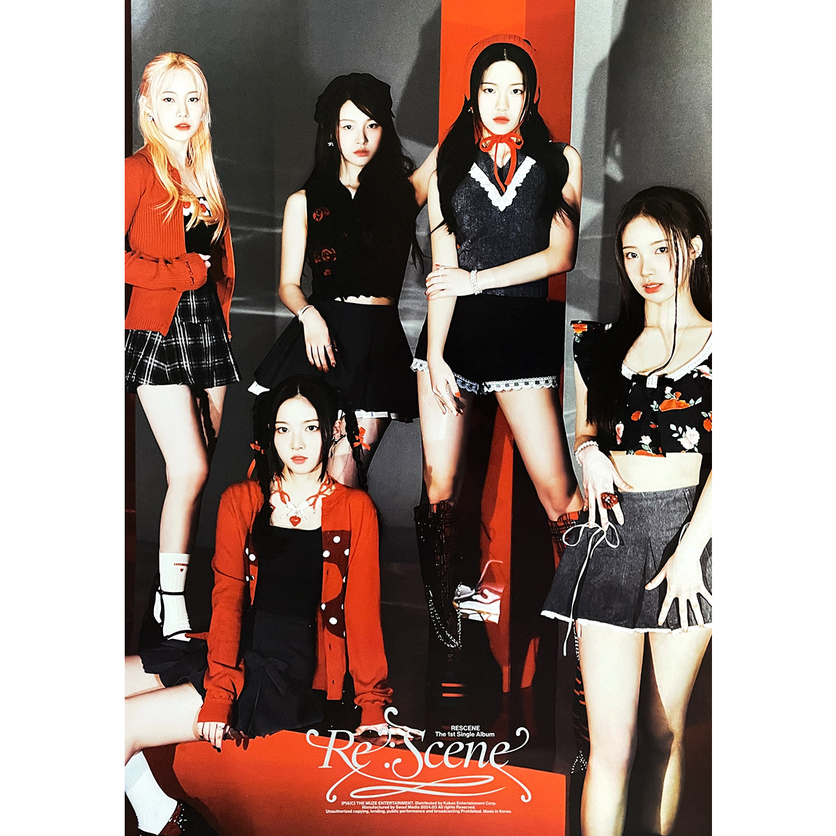 리센느 | RESCENE | 1ST SINGLE ALBUM [ Re:scene ] | (VER.2) POSTER ONLY Online Hot Sale