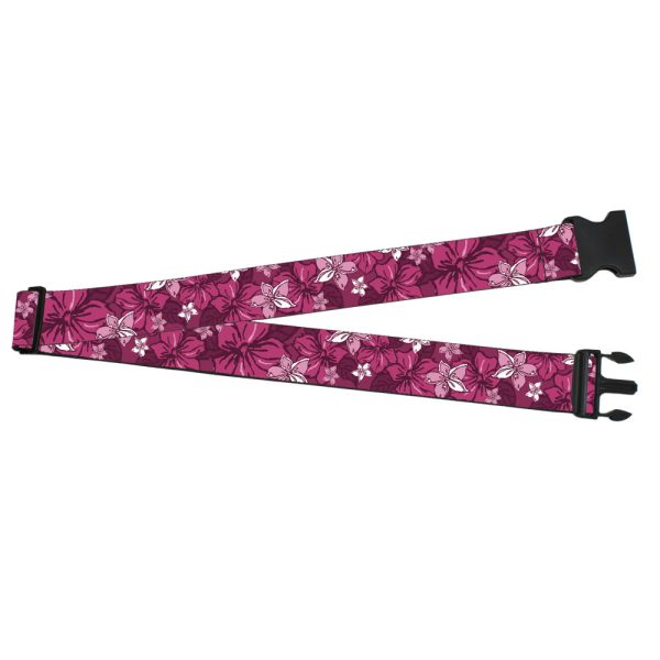Luggage Strap - 2.0  - Hibiscus Collage Pink Shades Fashion